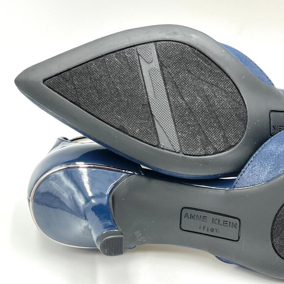 Anne Klein Womens Size 6 Fabulist Navy Blue D'Orsay Pumps‎ Heels Shoes - Picture 10 of 13